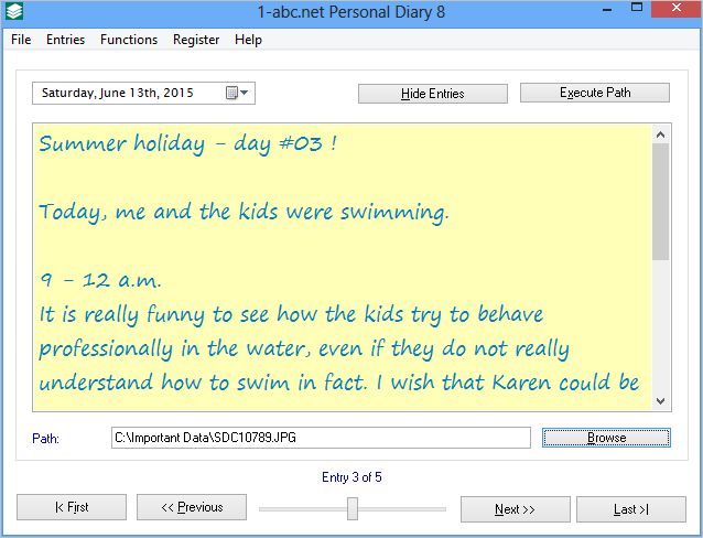 Windows 7 1-abc.net Personal Diary 6.00 full