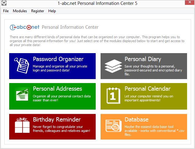 1-abc.net Personal Information Center screenshot
